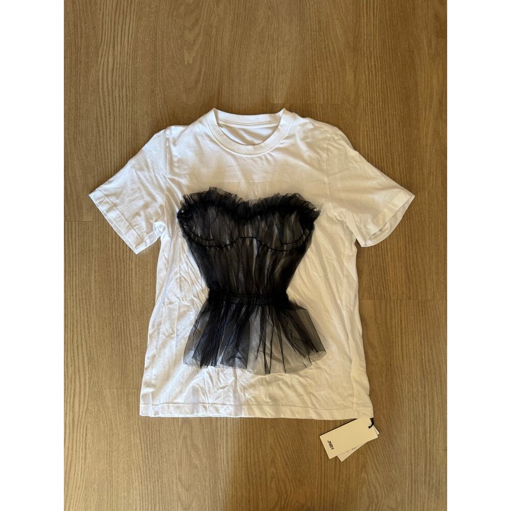 JNBY Corset Illusion White S/S Tee NWT
